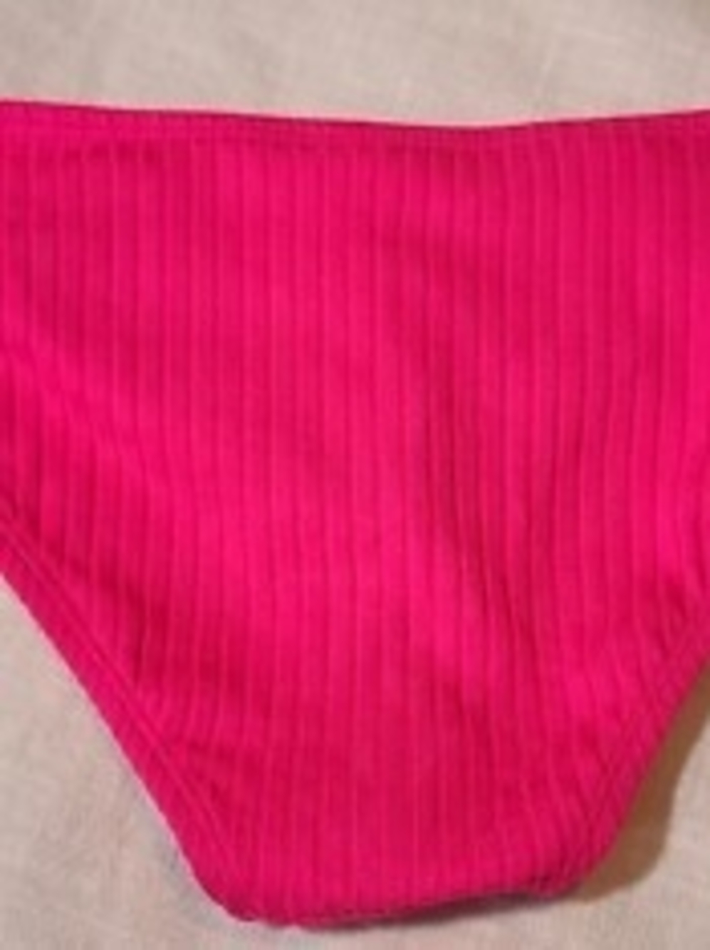 Hot Pink Ribbed Bikini Bottom - Picture 6 of 8